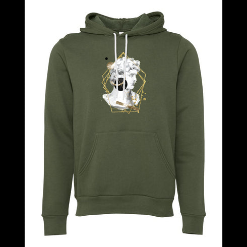 Black gold plaster head Bella canvas hoodie 3719